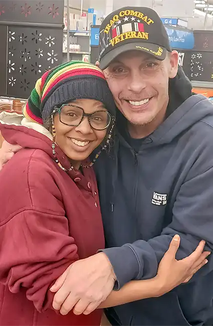 The 4th District Missouri Veteran David Haave embraces community love with his Veteran brother 2023